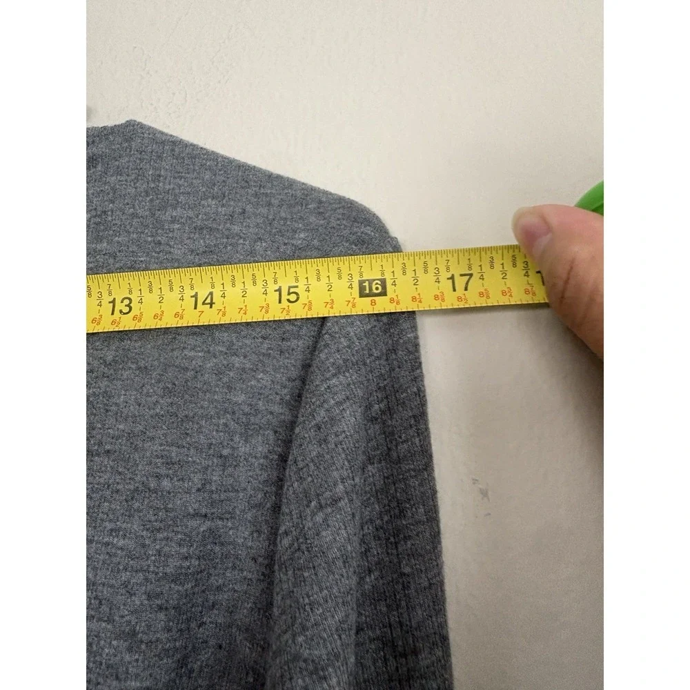Eddie Bauer Grey Waffle Knit Henley VNeck Long Sleeve SMALL Capsule‎ Wardrobe